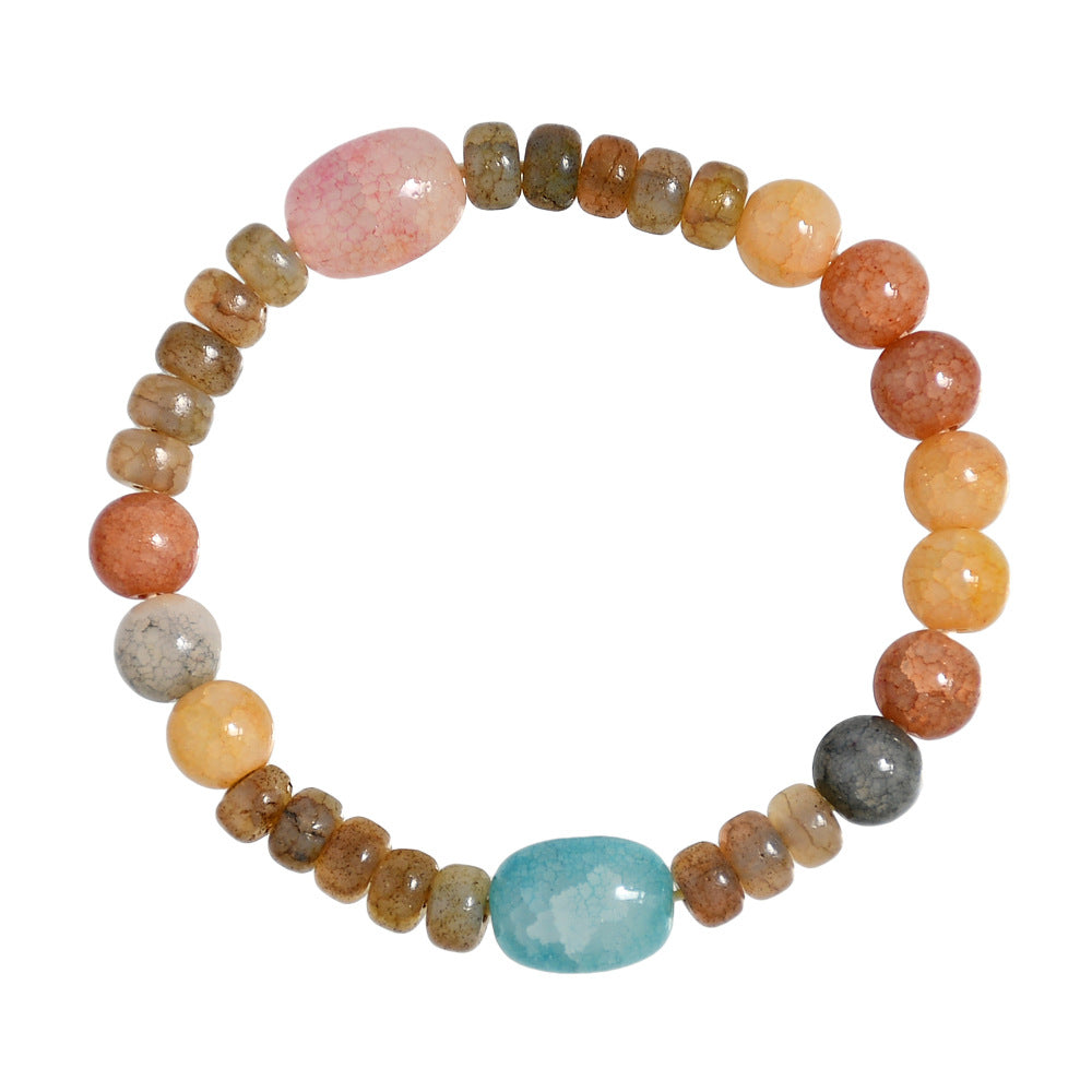 Pulsera de cuentas de cristal de piedra de color al por mayor